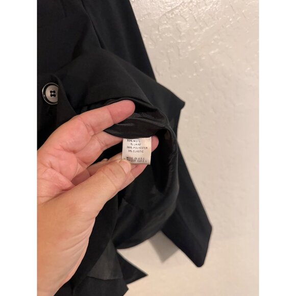 Theory Women’s Black Wool Blend Three Button Blazer - Picture 7 of 9